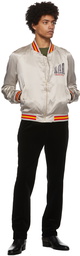 Casablanca Grey Grand Prix Souvenir Bomber Jacket