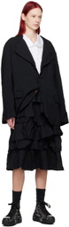 Black Comme des Garçons Black Raw Edge Blazer