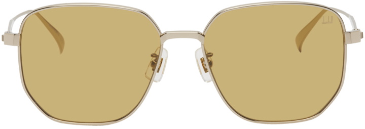 Photo: Dunhill Silver & Yellow Square Sunglasses