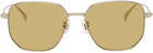 Dunhill Silver & Yellow Square Sunglasses