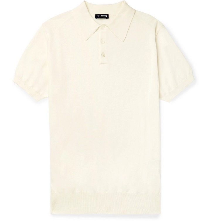 Photo: Beams F - Slim-Fit Cotton Polo Shirt - Men - Off-white