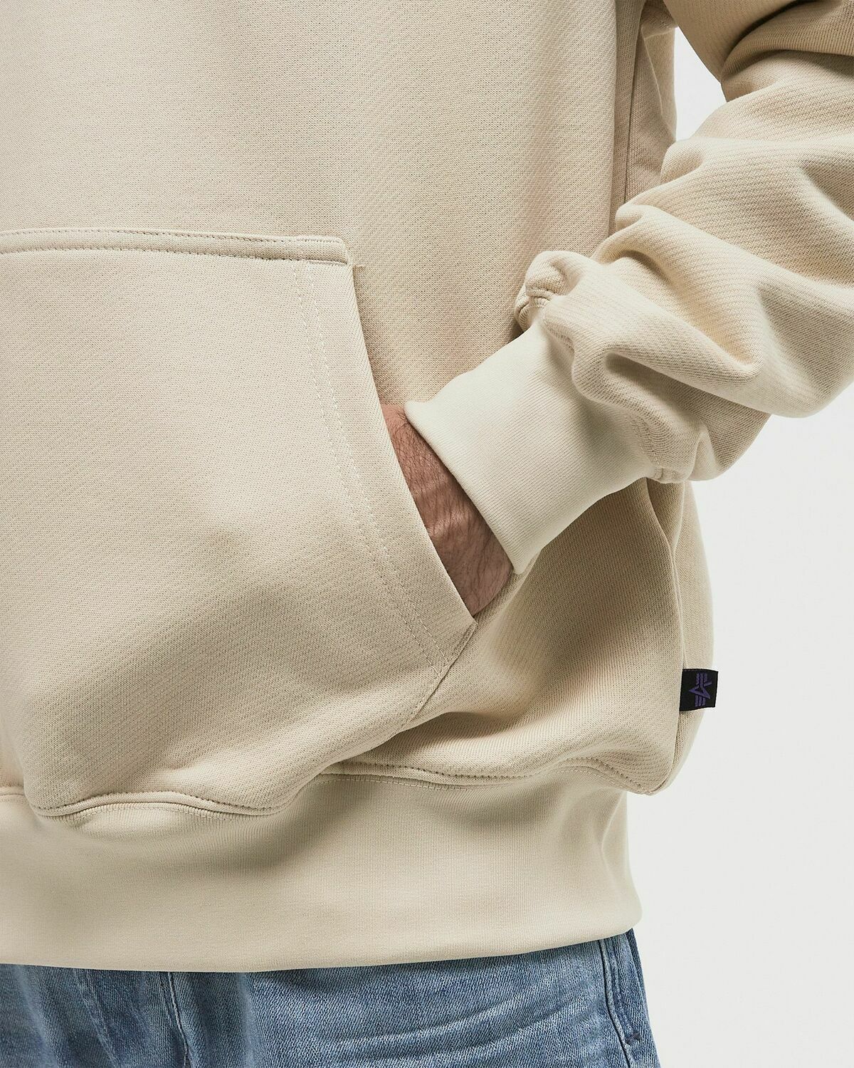Alpha Industries Base Hoodie Beige Mens Hoody
