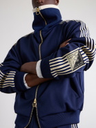 KAPITAL - Striped Jersey Track Jacket - Blue