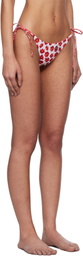 Versace Underwear White & Red Strawberry Garden Bikini Bottom