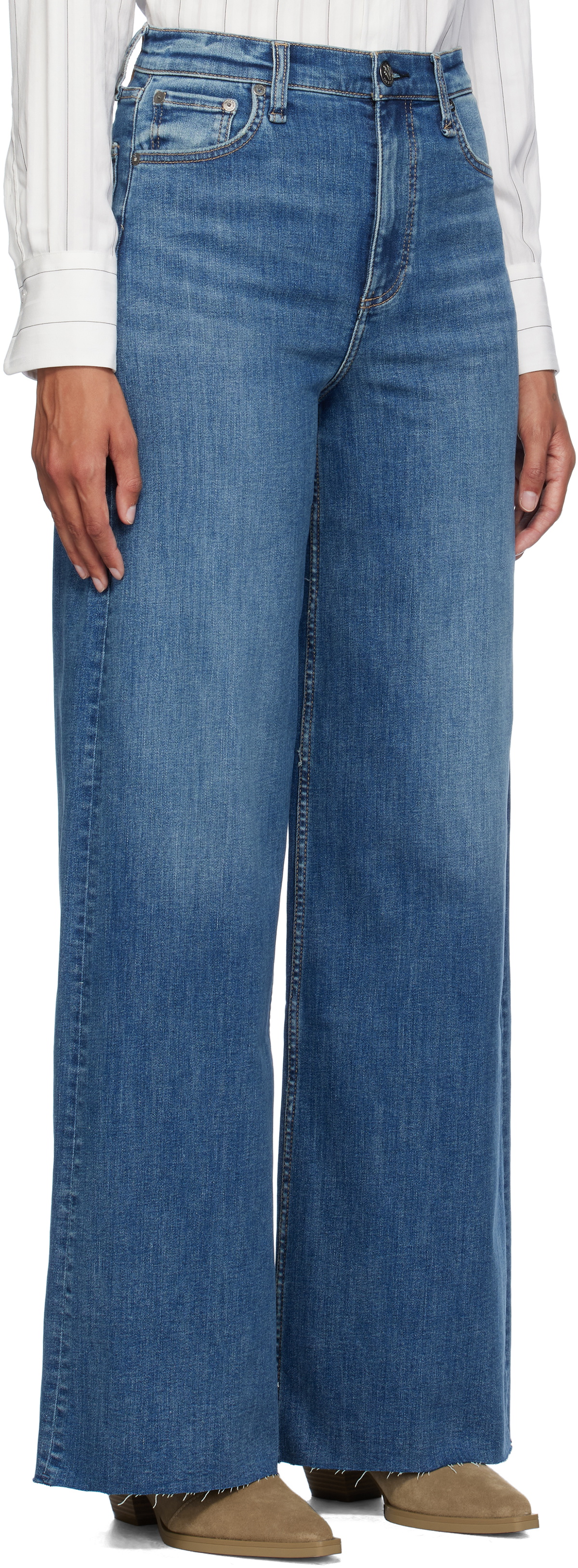 Rag And Bone Wide Leg Jeans