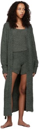 SKIMS Grey Cozy Knit Rober
