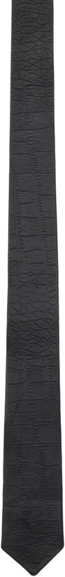 Photo: VEERT Black Croco Leather Tie