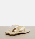 Christian Louboutin Miss Z metallic leather thong sandals