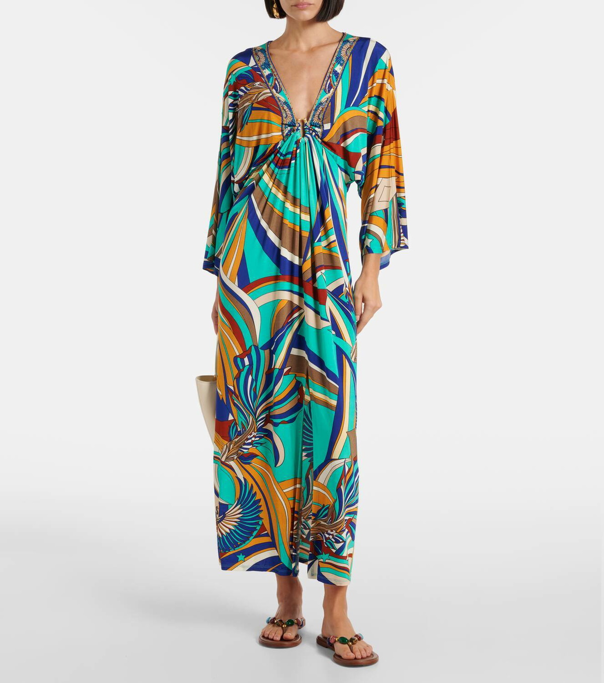 camilla draped floor length dress Leo Lin - Camilla Draped Floor Length Dress, Size 8