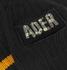 Ader Error - Logo-Appliquéd Ribbed Cotton-Blend Socks - Black