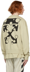 Off-White Beige Bubble Arrows Sweatshirt