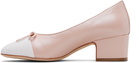 Sandy Liang Pink & White Cap Toe Heels