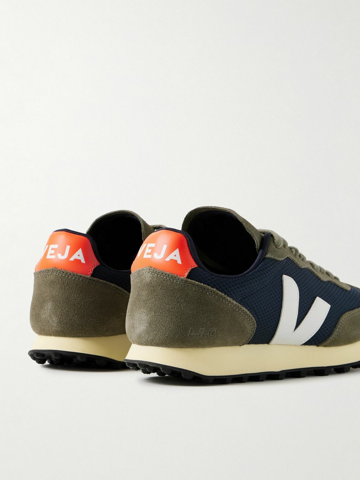 Veja - Rio Branco Leather-Trimmed Alveomesh and Suede Sneakers - Green