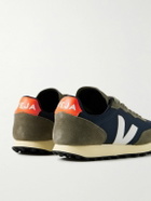 Veja - Rio Branco Leather-Trimmed Alveomesh and Suede Sneakers - Green