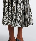 Proenza Schouler White Label Runa printed twill midi skirt