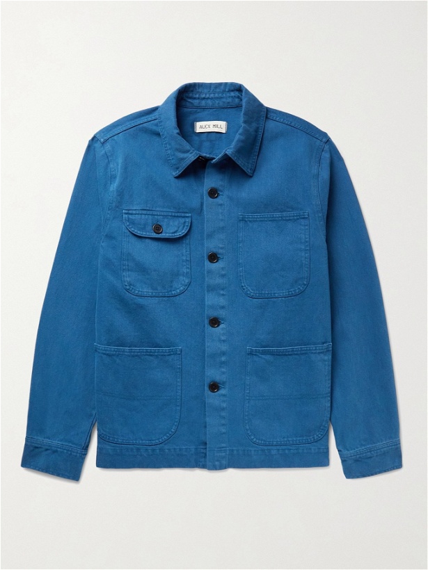 Photo: ALEX MILL - Garment-Dyed Cotton-Twill Chore Jacket - Blue