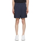 Acne Studios Navy and Black Side-Stripe Track Shorts