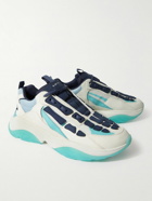 AMIRI - Bone Runner Leather-Trimmed Mesh Sneakers - Blue