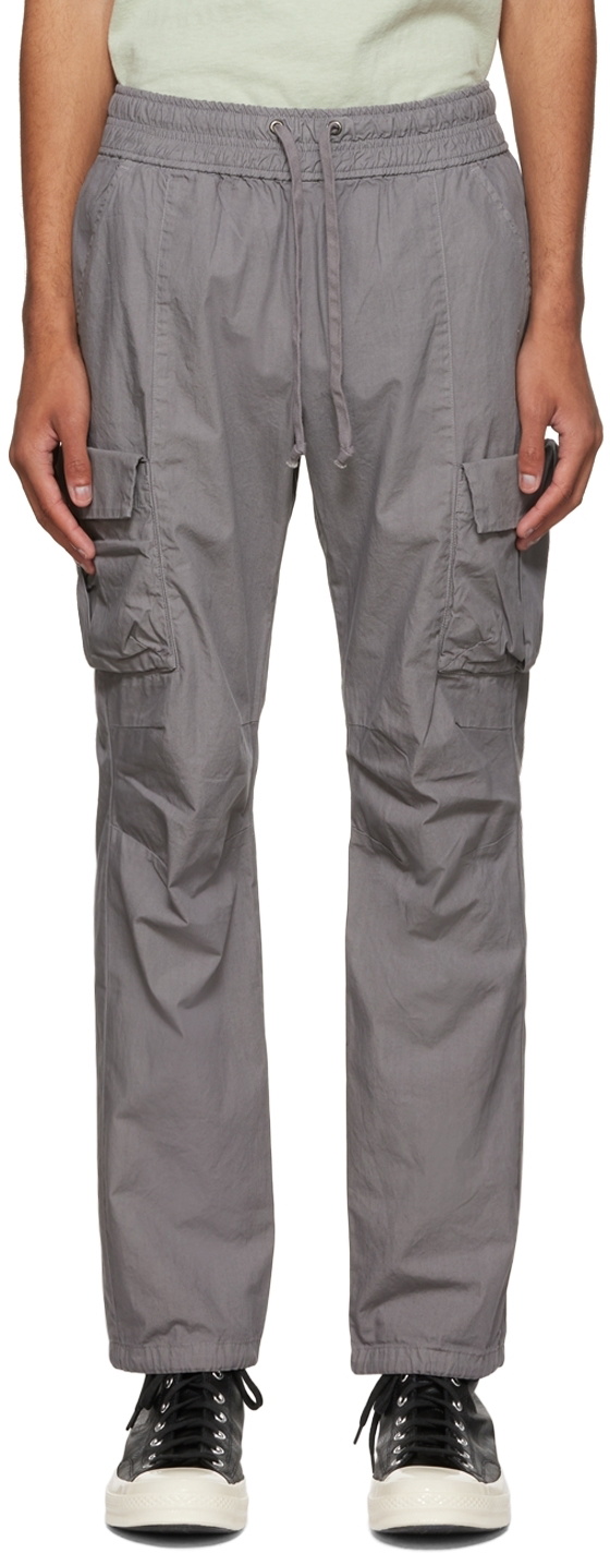 John Elliott Gray Cotton Cargo Pants John Elliott