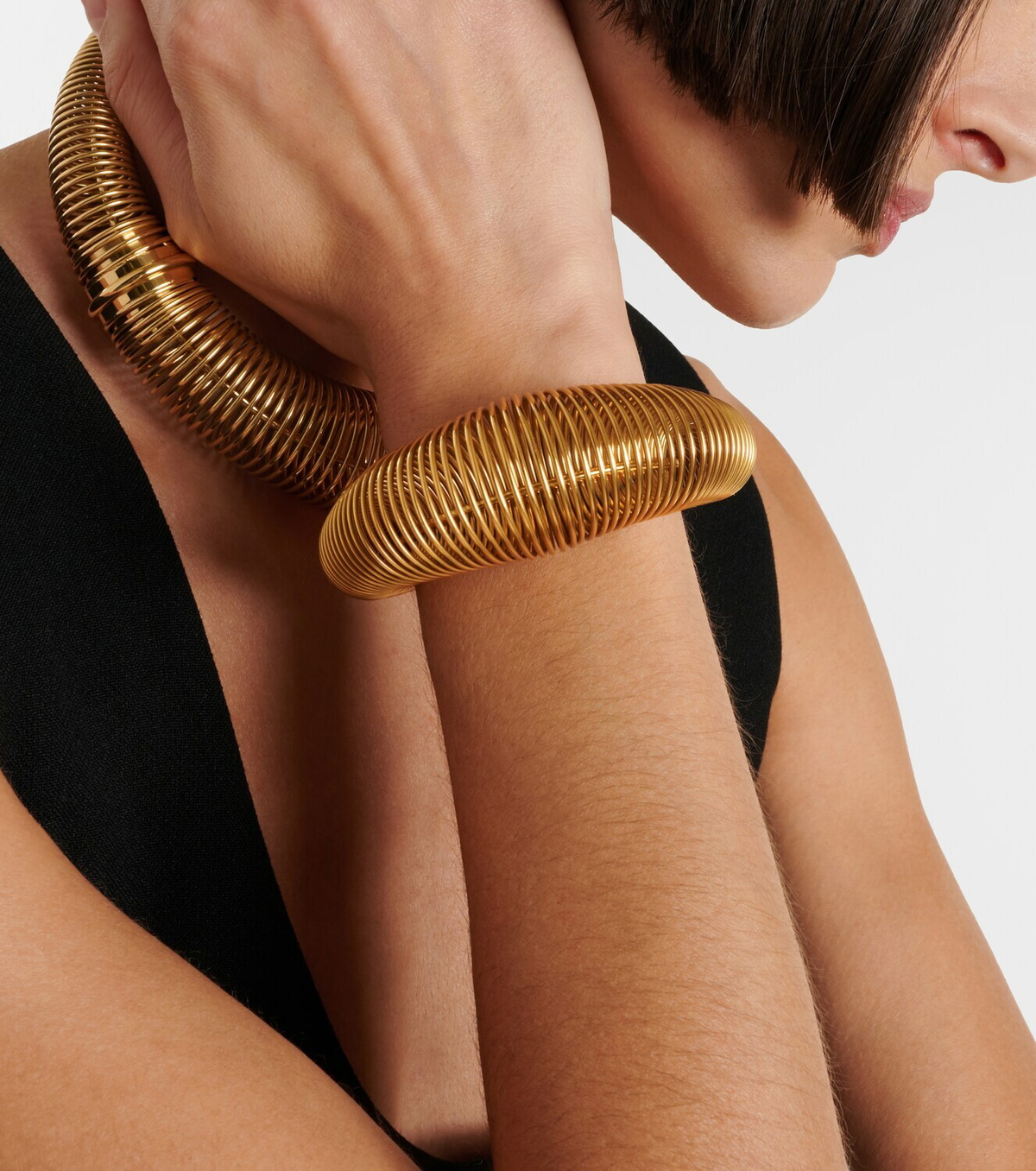 Alaïa Logo cuff bracelet