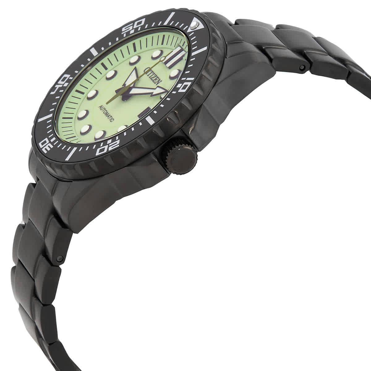 Citizen Orologio da uomo automatico NJ0177-84X 100M con quadrante luminoso verde in acciaio inossidabile acquista in modo economico - spedizione gratuita, recensioni reali con foto