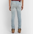 AMIRI - Thrasher Plus Skinny-Fit Distressed Stretch-Denim Jeans - Blue