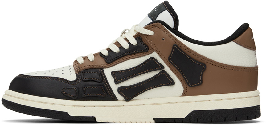 【AMIRI】ベージュ＆ブラウン Skel Top Low スニーカー AMIRI Skel Top Low White Brown Men's - MFS003-281 - US