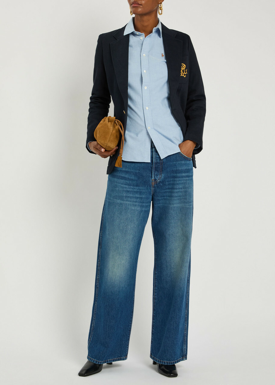 Polo Ralph Lauren Logo-embroidered Cotton Shirt Light Blue