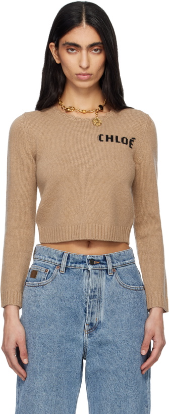 Photo: Chloé Brown Chunky Wool Knit Sweater