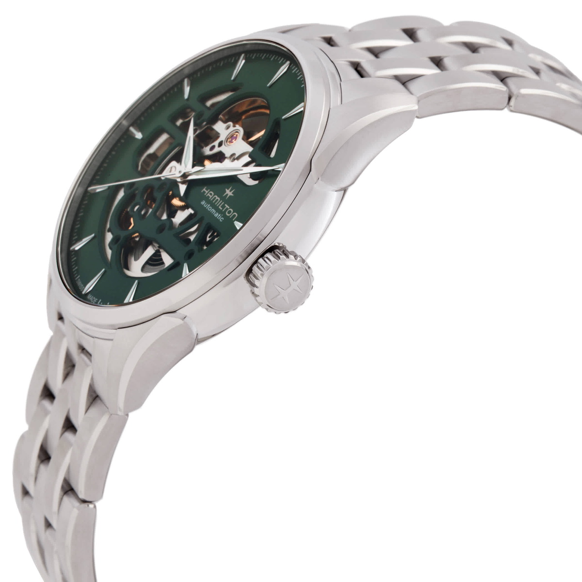 Hamilton Jazzmaster Skeleton Automatic Green Dial Mens Watch H42535160