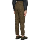 Issey Miyake Men Khaki Corduroy Twisted Trousers