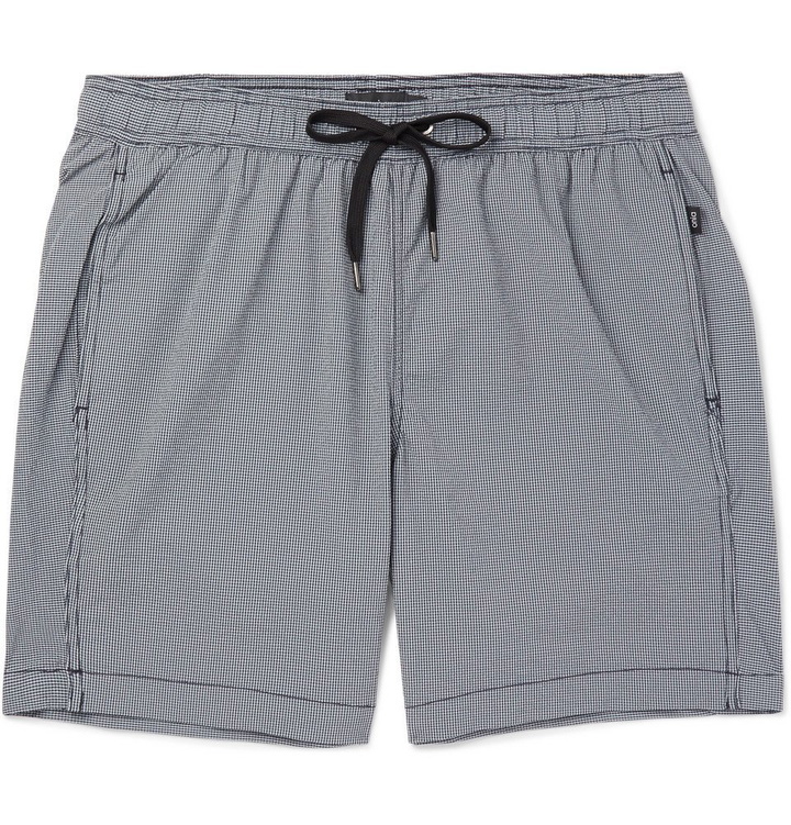 Photo: Onia - Mid-Length Gingham Swim Shorts - Men - Navy