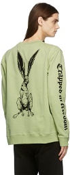 Vyner Articles Green Rabbit Print Sweatshirt