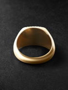 PATTARAPHAN - Soleil Engraved 14-Karat Gold Signet Ring - Gold