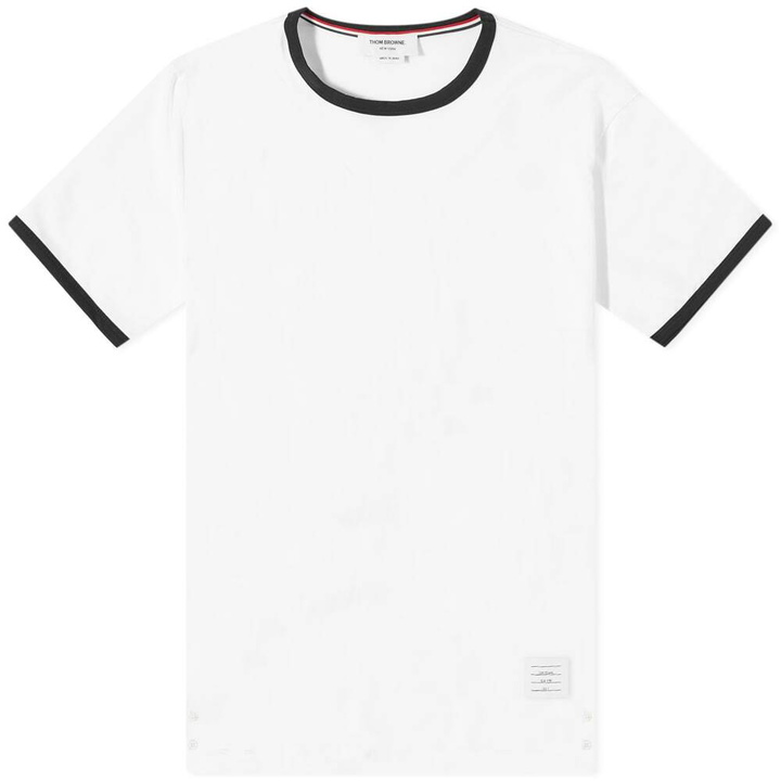 Photo: Thom Browne Men's Ringer T-Shirt in White