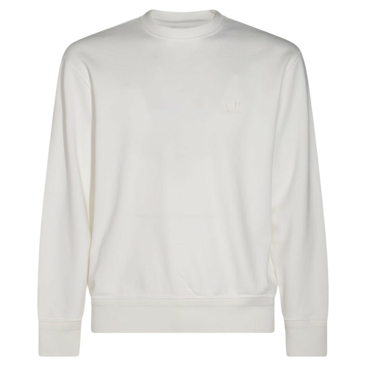 【送料&関税込】C.P. Company White Crewneck T-shirt With Log C.P. Company White Crewneck T-Shirt C.P. Company