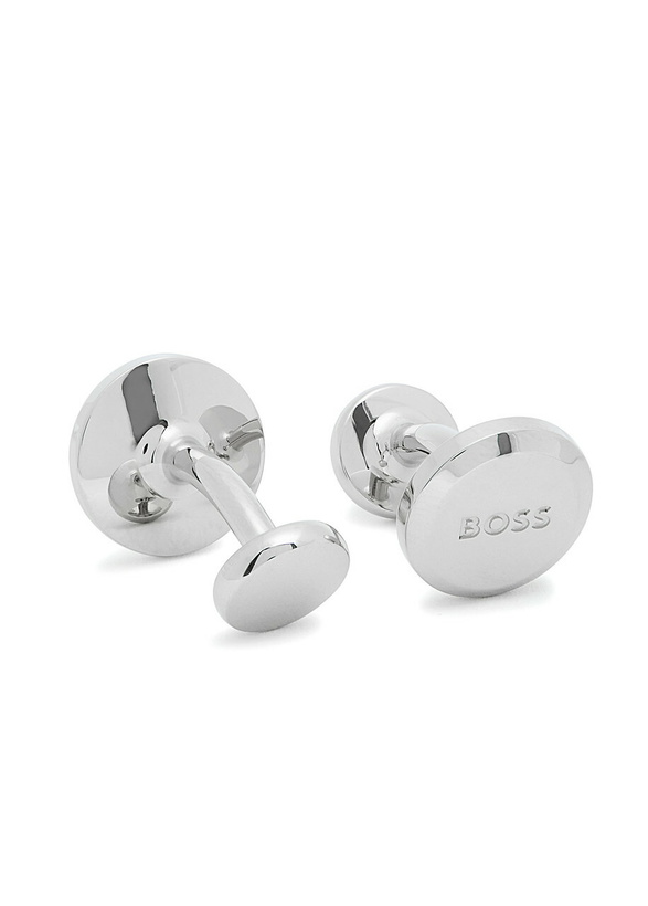 Photo: Boss Logo-engraved Cufflinks - Silver - One Size