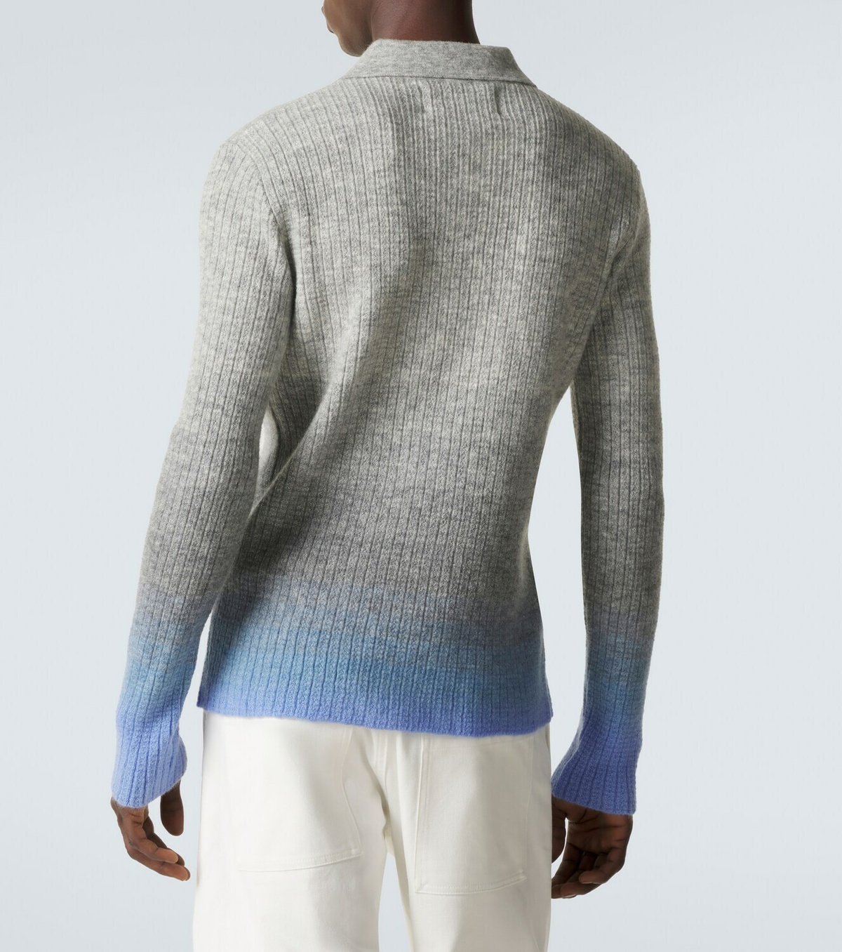 ERL Gradient mohair-blend polo sweater