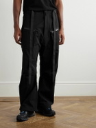 ACRONYM - Straight-Leg Webbing-Trimmed Schoeller® Dryskin™ Cargo Trousers - Black