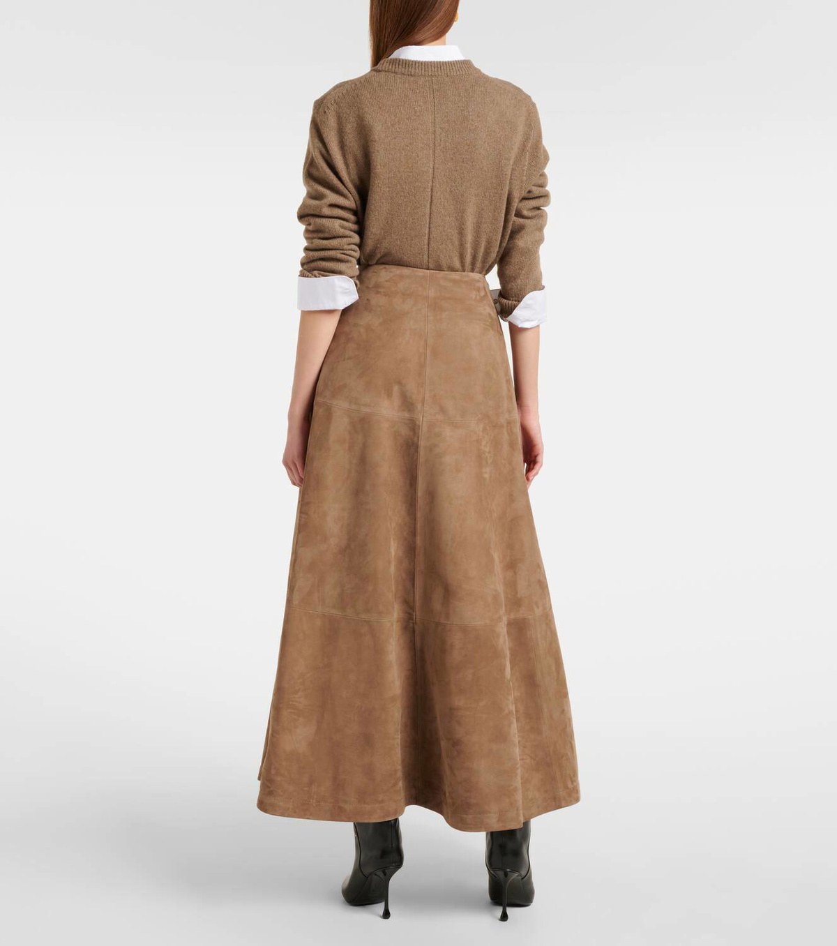 Altuzarra Varda suede midi skirt