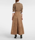 Altuzarra Varda suede midi skirt