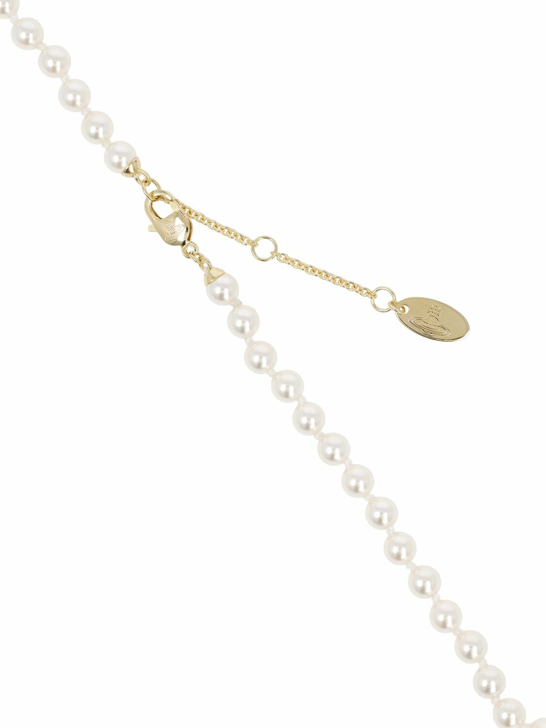 ★Vivienne Westwood★ Olympia Pearl Necklace Platinum White VIVIENNE WESTWOOD Olympia Platinum-Plated Brass & Pearl