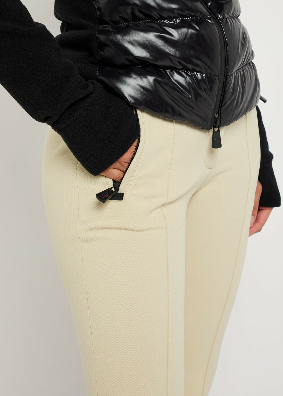 Moncler Slim-leg Twill ski Trousers Beige