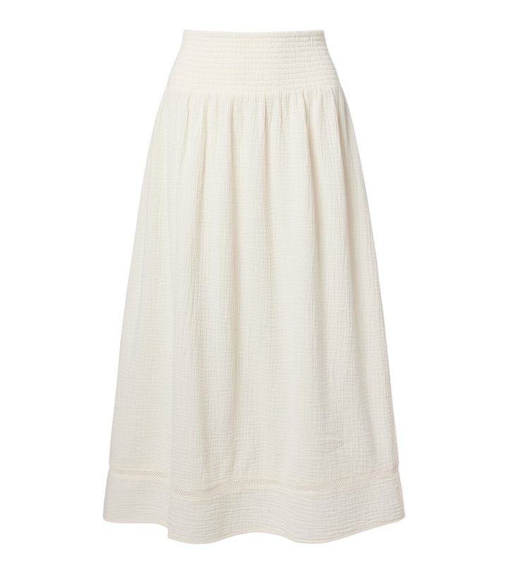 Photo: Velvet Mazie cotton gauze midi skirt