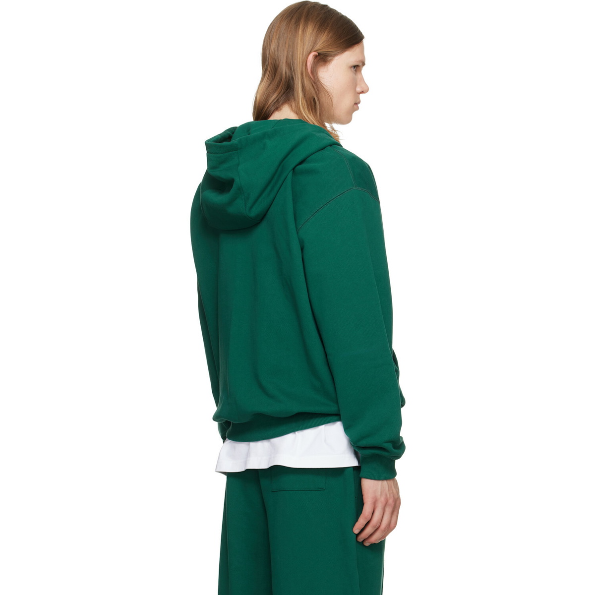 Casablanca Green Sport Type Zip‑Up Hoodie