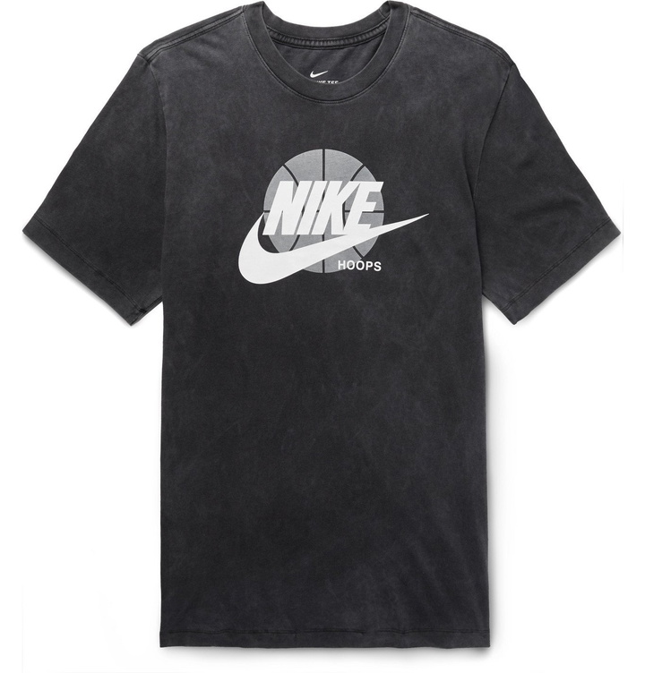 Photo: Nike - Futura Logo-Print Cotton-Jersey T-Shirt - Gray