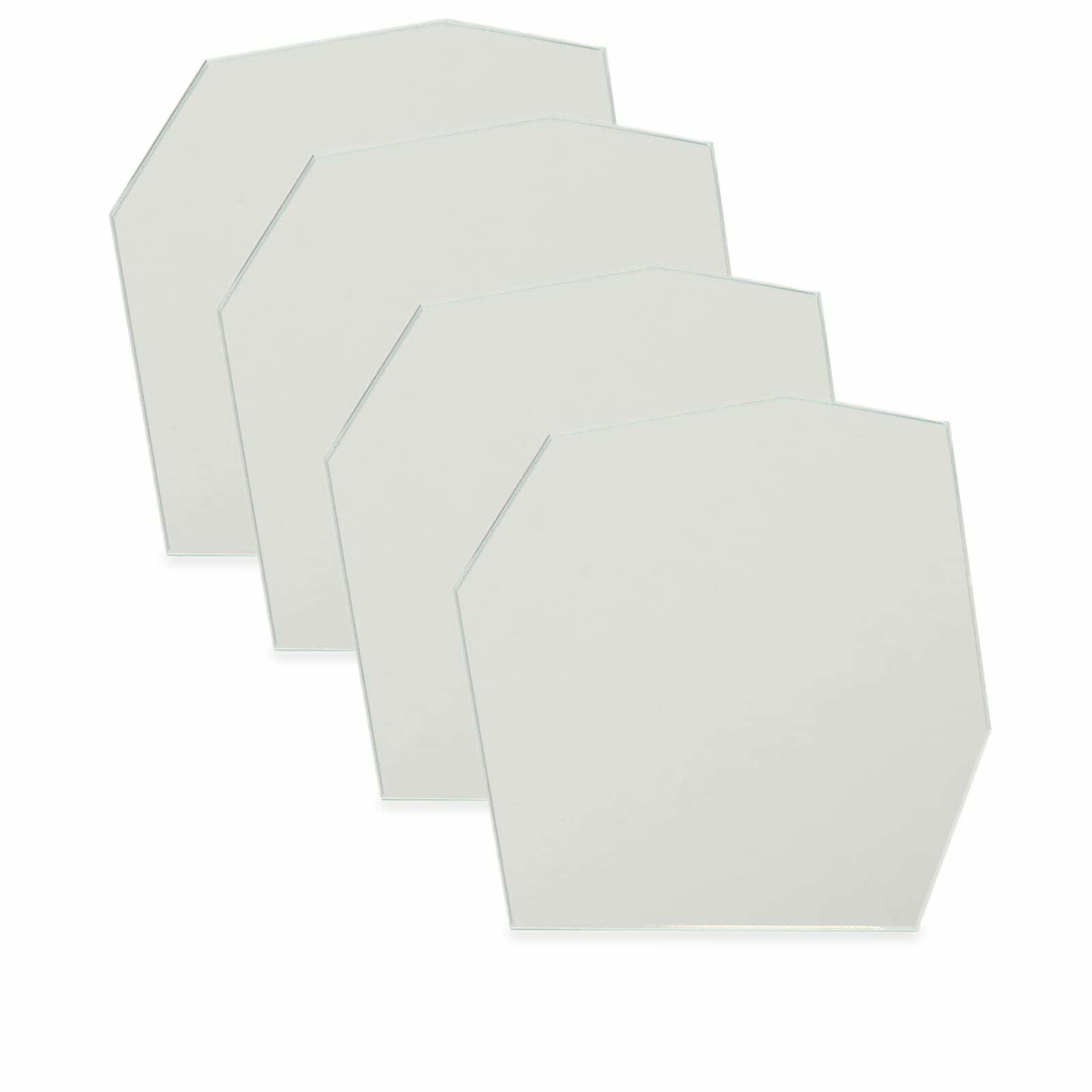 ferm LIVING Shard Coasters - Set of 4 in Clear 
