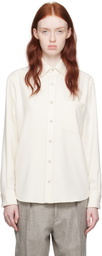 ZEGNA Off-White Press-Stud Shirt