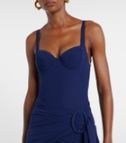 Balenciaga Draped asymmetric jersey minidress