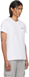 Balmain White Flocked T-Shirt